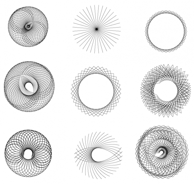 Abstract Spirograph vector shapes | Premium Creative Nerds